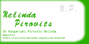 melinda pirovits business card